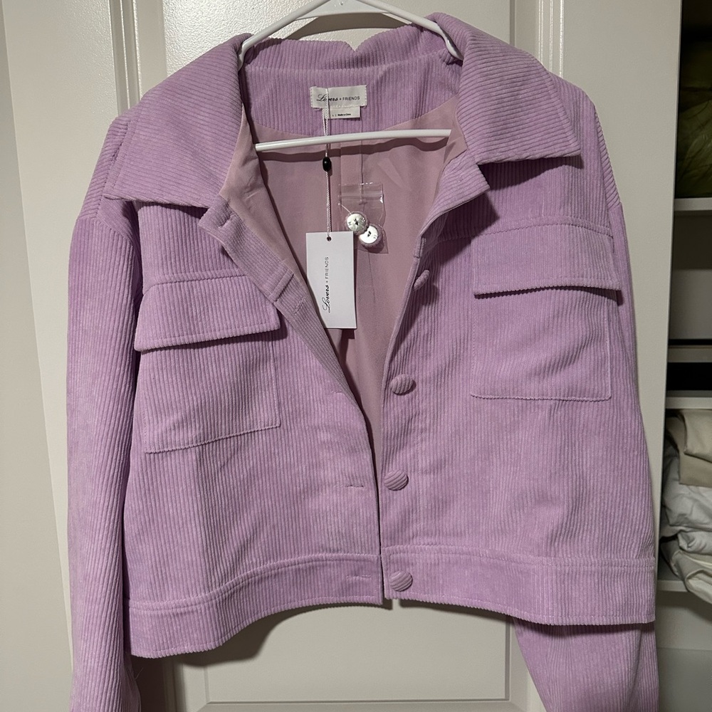 Lovers + Friends Lilac Corduroy Blazer